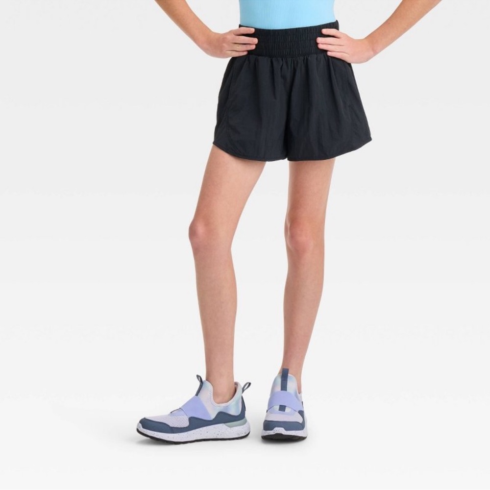 All in Motion Girls' High-Rise Shorts - Black, M